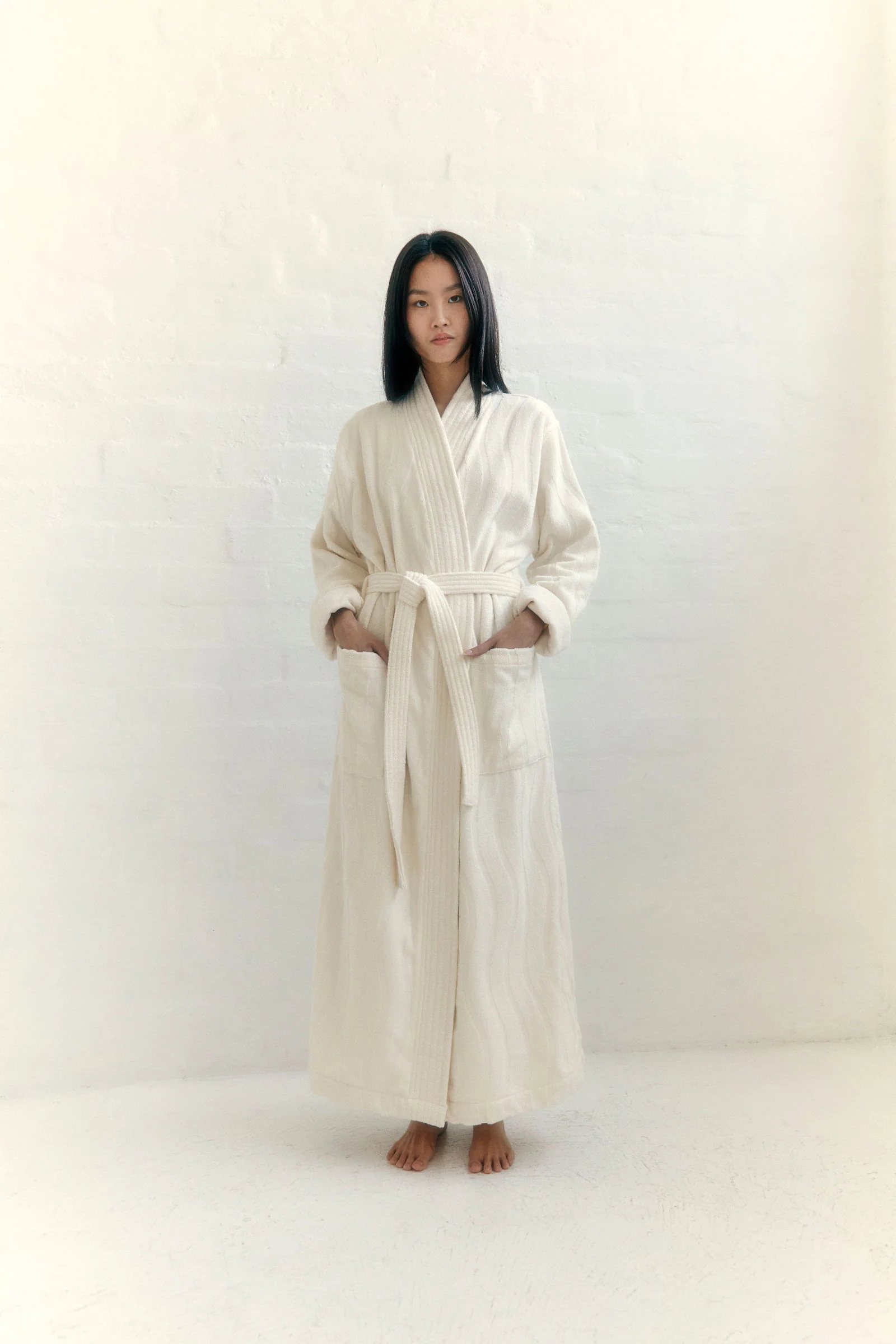 SULIS BATH ROBE Ivory - Image 4